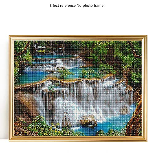 Diamante pintura cascada cuadrado completo diamantes de imitación bordado venta mosaico punto de cruz paisaje 5D DIY decoración del hogar A15 50x70cm