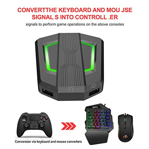 Dibiao Conversor de Teclado Y Ratón + Juego de Teclado + Ratón Compatible con Ps4 / Xbox One / Ps3 / Xbox 360 / N-Switch