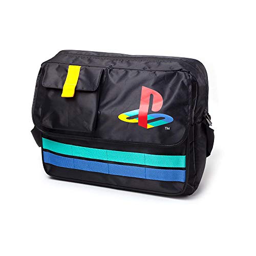 Difuzed Playstation - Bandolera, diseño retro (35 cm), color negro