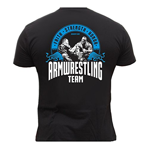Dirty Ray Deportes de fuerza Arm wrestling camiseta hombre T-shirt DT25 (XXL)