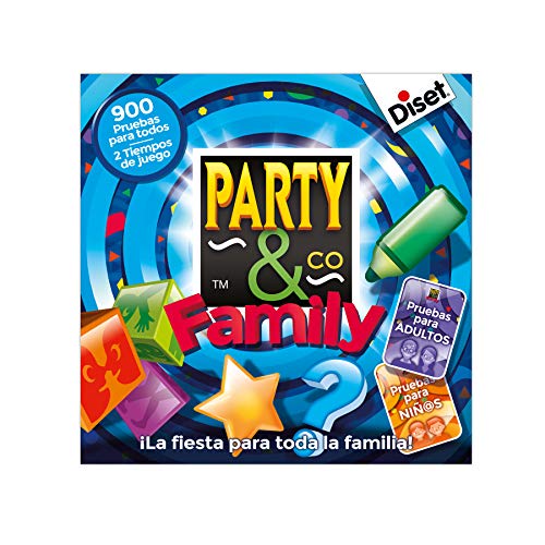 Diset - Party & Co Family - Juego de mesa familiar multiprueba a partir de 8 años