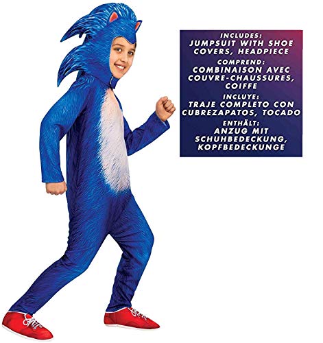 Disfraz infantil de alta calidad de erizo de Sonic para Halloween, Como se muestra, Large