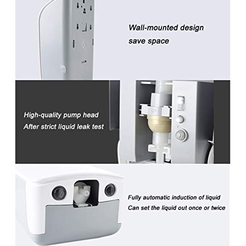 Dispensador de jabón Automático de jabón sin contacto dispensador 1000ML montado en la pared del dispensador líquido con Visual ventana anti-salida con pilas eléctrico dispensador de jabón for adultos