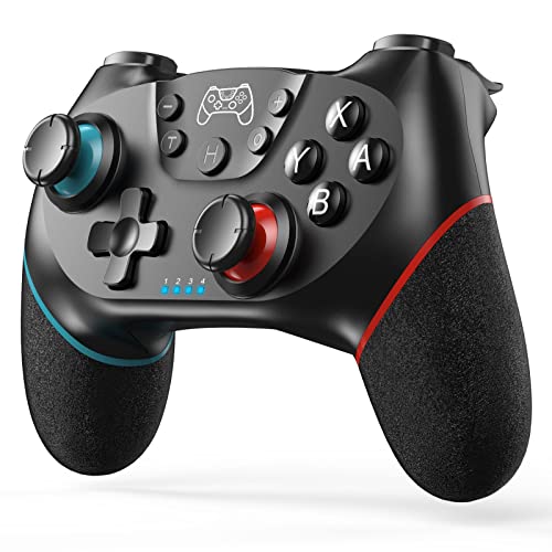 Diswoee Mando Compatible para Nintendo Switch, Wireless Bluetooth Pro Controller Inalámbrico Apoya Vibración, Turbo y Giroscopio, Controlador Compatible con Nintendo Switch/Switch Lite/PC