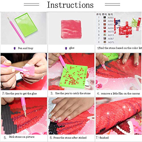 DIY 5D Diamond Painting Por Número Kit Full Drill Crystal Rhinestone Lienzo De Punto De Cruz Bordado Manualidades Pared Decoración Hogar Regalo Wild Scenery 50x70cm