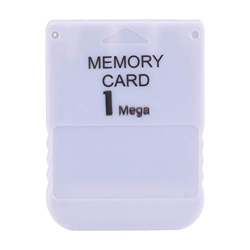 Diyeeni Memory Stick portátil Memory Card de 1MB para Sony PS1 Compatible con Cualquier Juego de Playstation One Blanco