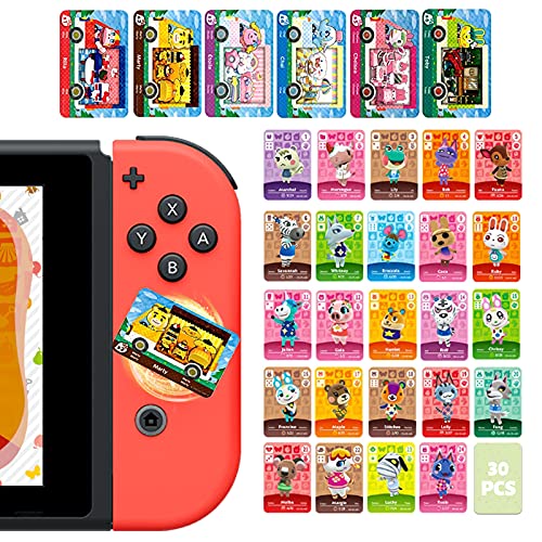 DLseego ACNH 30 piezas Mini NFC Game Tag Rare Character Villager Tarjetas para Animal Crossing New Horizons, tarjeta Amiibo para Switch/Lite, Wii U y 3DS con caja de almacenamiento (Series1-24)