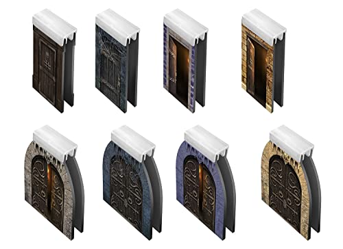 DnD Dungeon Terrain RPG – Alfombrillas de batalla 3D para juegos de rol, configuración rápida de azulejos de mapa y almacenamiento fácil con cuadrícula cuadrada de Mazmorras y dragones Templo