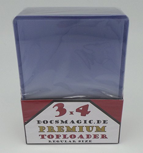 docsmagic.de 4 x 25 Premium Toploader - 3" x 4" - Standard Size - 70 x 96