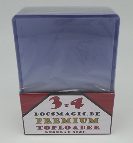 docsmagic.de 4 x 25 Premium Toploader - 3" x 4" - Standard Size - 70 x 96