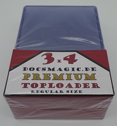 docsmagic.de 4 x 25 Premium Toploader - 3" x 4" - Standard Size - 70 x 96