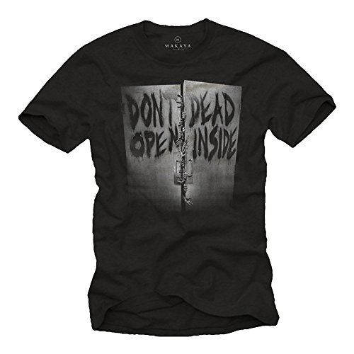 Don´t Open Dead Inside - Camiseta Negra Hombre - Walking Dead L