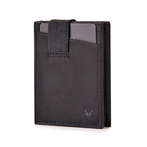 DONBOLSO Wallet 2 - Cartera Delgada con Monedero, con Protección RFID, hasta 12 Tarjetas, Unisex, Color Negro