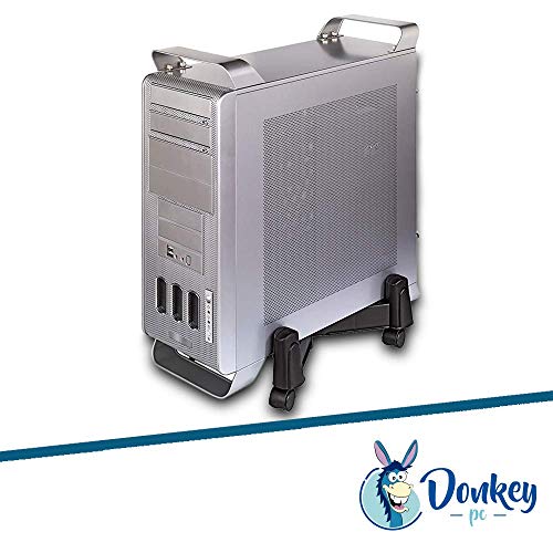 Donkey pc - Soporte para CPU, Soporte para PC Ajustable hasta 25cms. 5 Ruedas con Freno. Soporta hasta 25kg. Ajustable para Dispositivos Entre 5 y 25cms. 100% ergonómico.