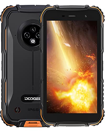 DOOGEE S35 [2021] Movil Resistente Agua y Golpes, 4350mAh Batería, 4G Moviles Baratos Android, 13MP Triple Cámara, 5.0 Corning Gorilla Glass Pantalla, 2GB + 16GB Smartphone Antigolpes, GPS, Naranja