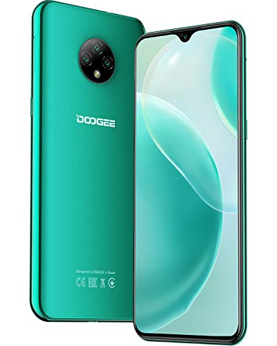 DOOGEE X95 PRO [2021] 4GB RAM+32GB ROM Movil 4G, 4350mAh Android 10 Moviles Libres Baratos, Pantalla 6,52 Pulgadas 19:9, 4G Smartphone Helio A20, Triple Cámara 13MP+ cámara frontal 5MP, Face ID -Verde
