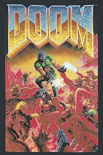 Doom Classic Boxart Mujer Camiseta Negro L, 100% algodón, Regular