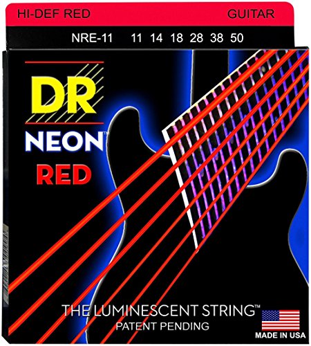 DR Strings Hi-Def Neon Red Eléctrico Pesado