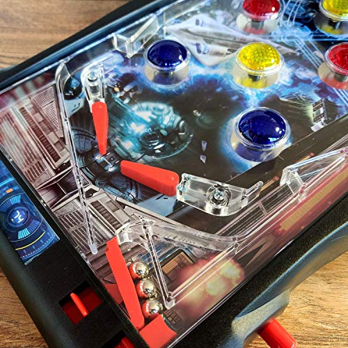 Dr. Troll Galaxy Retro Pinball. Juego clásico del Pinball ambientado en el Espacio y de sobremesa. Juguete para niños a Partir de 3 años y Adultos Aficionados a los Juegos Retro.