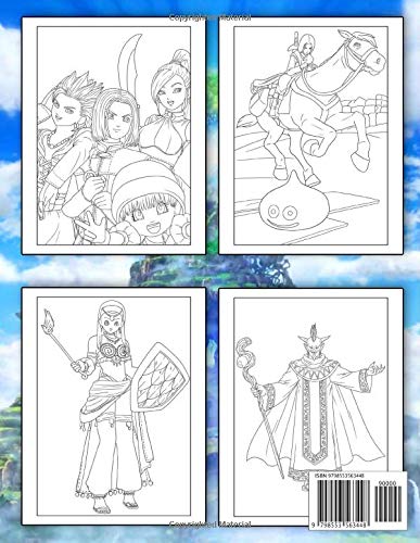Dragon Quest XI Coloring Book: Life Becomes Interesting And You Love It More With Colorful Coloring Activities