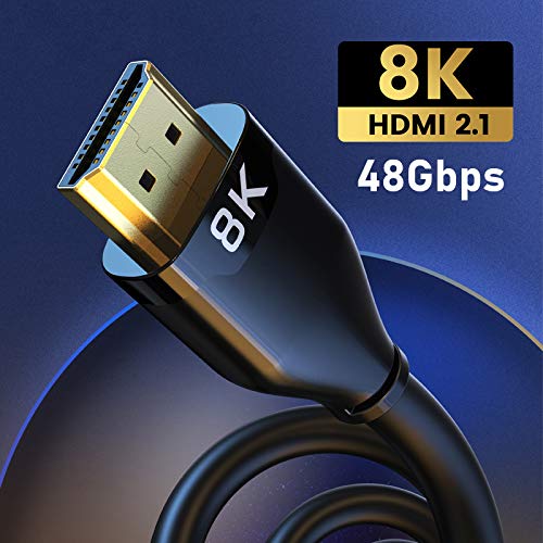 Dragon Trading Sony Playstation 5 y X Box Series X Compatible 8K HDMI 2.1 Cable de 2 metros, AviBrex Ultra HD de alta velocidad 48Gpbs 8K60 4K120 144Hz eARC HDR10 4:4:4 HDCP 2.2 y 2.3 Dolby