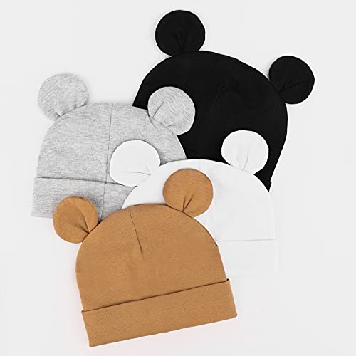 DRESHOW 4 PCS Bebé Beanie Sombrero Recién Nacidos Niño Pequeño Sombrero para Bebés Niños Gorros