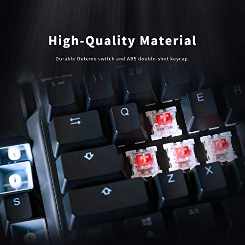 DREVO BladeMaster SE TKL 87 Teclas Teclado Mecánico para Juegos Compacto 87 Keys QWERTY US Layout, Multifunción botón, Conexión USB, Anti-Ghosting and NKRO, Interruptor Marrón