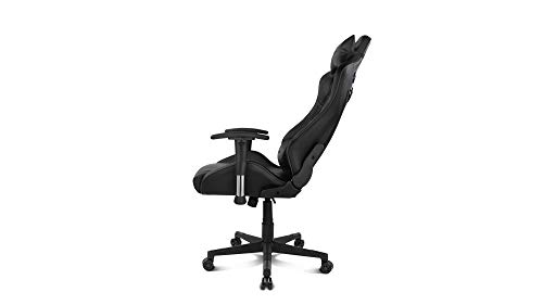 Drift DR85B - Silla Gaming Profesional, polipiel, reposabrazos 2D, piston clase 4, asiento basculable, altura regulable, respaldo reclinable, cojines lumbar y cervical, color negro