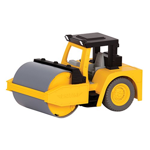 DRIVEN by Battat WH1015Z Micro Steam Heavy Duty Roller, Light and Sound - Camiones y Juguetes de construcción para niños de 3 años en adelante, Nylon/A
