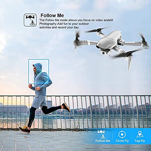 Drone with Camera 4K Quadcopter for Adults Foldable for Beginners with Optical Flow Positioning Headless Mode Gesture Photography 2 Batteries with Storage Bag