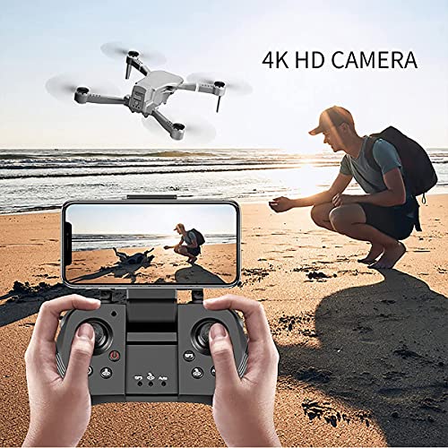 Drone with Camera 4K Quadcopter for Adults Foldable for Beginners with Optical Flow Positioning Headless Mode Gesture Photography 2 Batteries with Storage Bag