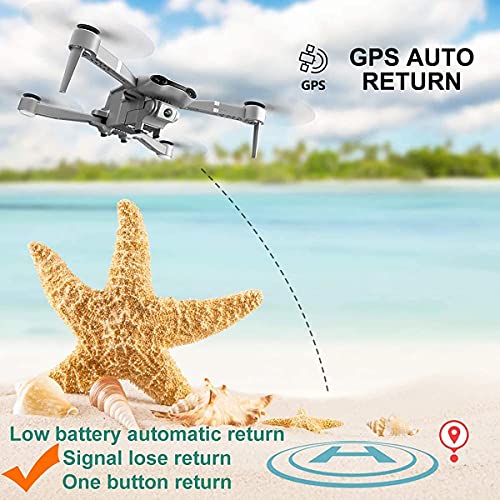Drone with Camera 4K Quadcopter for Adults Foldable for Beginners with Optical Flow Positioning Headless Mode Gesture Photography 2 Batteries with Storage Bag