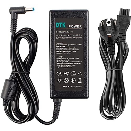 DTK 19.5V 2.31A 45W Adaptador Cargador para portátil HP Pavilion Envy Split Stream EliteBook Folio Chromebook TouchSmart Series Notebook 4.5 * 3.0mm