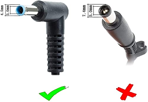 DTK 19.5V 2.31A 45W Adaptador Cargador para portátil HP Pavilion Envy Split Stream EliteBook Folio Chromebook TouchSmart Series Notebook 4.5 * 3.0mm