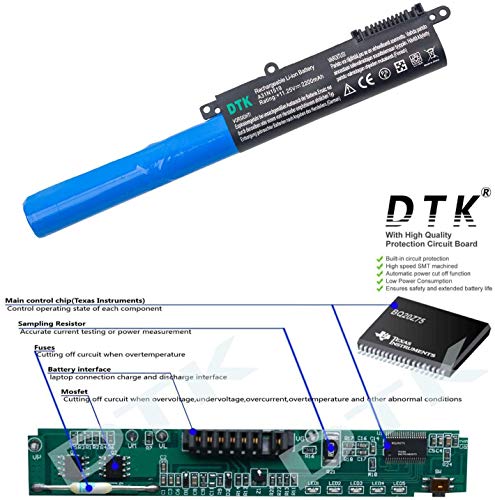 DTK A31N1519 Batería para portátil ASUS F540 F540L F540LA F540S F540SA F540Y R540 A540LA R540L X540 X540LA X540LJ X540S X540SA X540SC X540YA Netbooks 11,25V 2200mAh