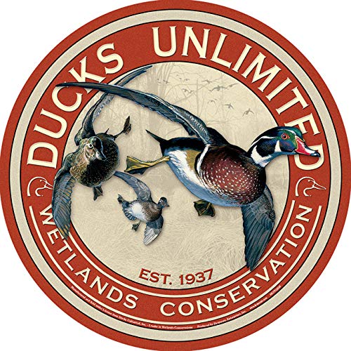 Ducks Unlimited Round Cartel de Chapa Placa metal plano Nuevo 30x30cm VS3075-1