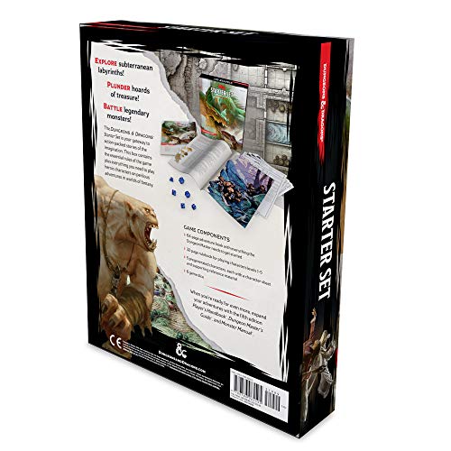 Dungeons & Dragons Starter Set (Six Dice, Five Ready-to-Play D&D Characters With Character Sheets, a Rulebook, and One Adventure): Fantasy Roleplaying Game Starter Set