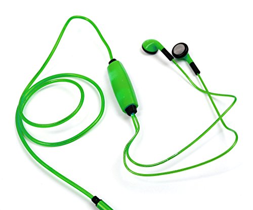 DURAGADGET Auriculares In-Ear con Luz LED Verde para Portátil Medion Erazer P6689, P7651, Medion P6687 / XMG Core 15 / Acer Aspire 7 715-71G-78FD- ¡Las Luces Se Mueven Al Ritmo De La Música