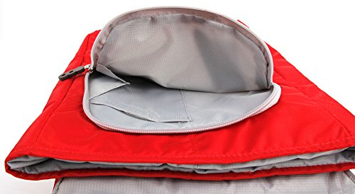 DURAGADGET Bolso Rojo con Print Floral para Portátil Medion Erazer P6689, P7651, Medion P6687 / XMG Core 15 / Acer Aspire 7 715-71G-78FD - con Múltiples Bolsillos Y Asa De Hombro Ajustable