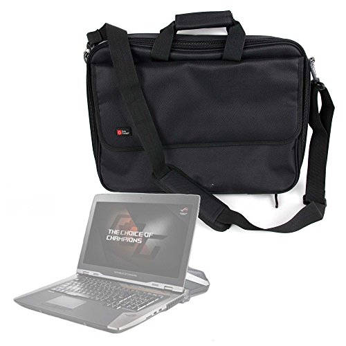 DURAGADGET Maletín Negro para Portátil Medion Erazer P6689, P7651, Medion P6687 / XMG Core 15 / Acer Aspire 7 715-71G-78FD - Múltiples Compartimentos