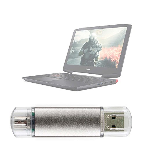 DURAGADGET Pendrive USB 2.0 con conexión USB y Micro USB - 16 GB para Portátil Medion Erazer P6689, P7651, Medion P6687 / XMG Core 15 / Acer Aspire 7 715-71G-78FD