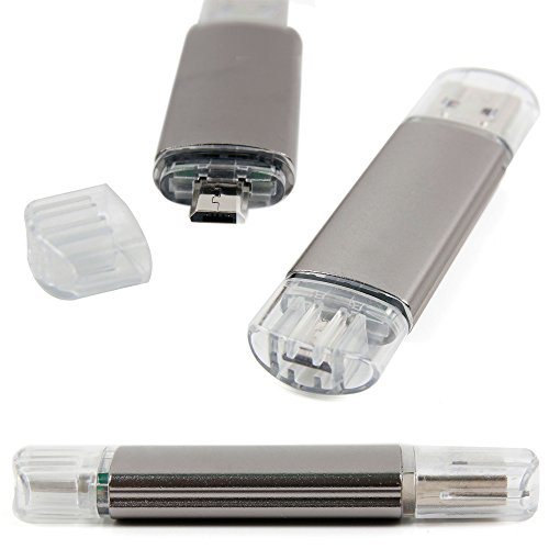 DURAGADGET Pendrive USB 2.0 con conexión USB y Micro USB - 16 GB para Portátil Medion Erazer P6689, P7651, Medion P6687 / XMG Core 15 / Acer Aspire 7 715-71G-78FD