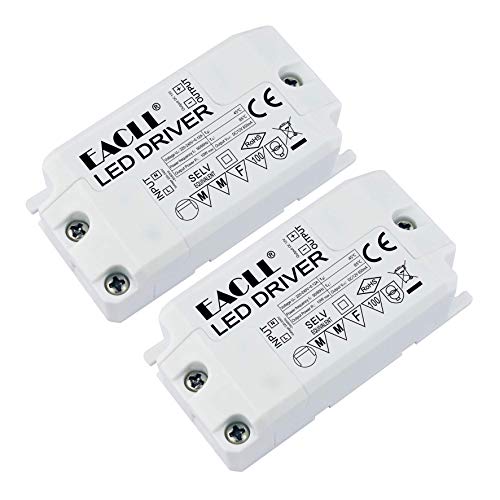 EACLL Transformador LED AC 240V a DC 12V 850mA 10W, Pack de 2, Para drive de Menos de 10W MR11 G4 MR16 GU5.3 Bombillas LED y Tiras de Luz LED, Adaptador de Lámpara LED, Mini Controlador Alimentación