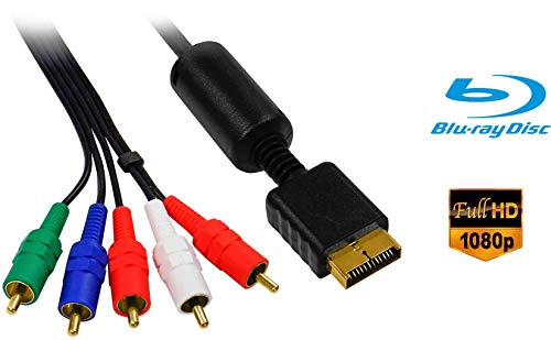 Eaxus® HD Component Cable Adecuado para PS3 y PS2 - Cable AV TV YUV de 1,5 metros bañado en oro