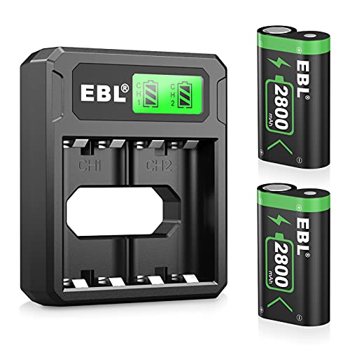 EBL 2800mAh Batería de Mando para Xbox One, LCD Cargador para Batería Mando para Xbox One/One S/One X/One Elite