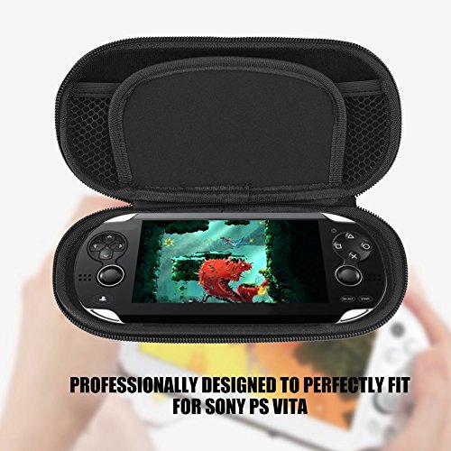 Eboxer Funda para Sony PS Vita, Estuche Rígido Protector de Transporte para Tarjeta de Juegos Bolsa para Controlador Cables,Impermeable y a Prueba de Golpes Carry Pouch con Bolsillo Tipo Malla