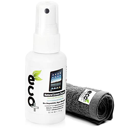 Ecomoist Limpiador de Pantalla 50 ml + Toalla de Microfibra Fina 20x20cm