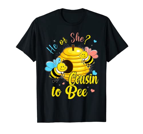 Él o ella primo de abejas género revelan gracioso Camiseta