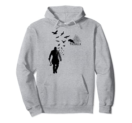 El vikingo Ragnar Lodbrok Valhalla Odin Ravens Sudadera con Capucha