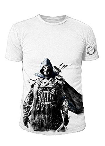 Elder Scrolls The Premium Breton - Camiseta para hombre (tallas S-XL), color blanco Blanco XL